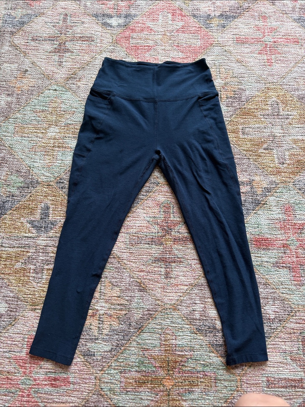 Beyond yoga out of pocket high rise navy blue L